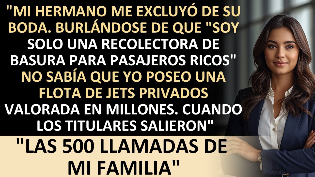 Mi Hermano Me Excluyó de Su Boda, Me Llamó “Recolectora de Basura”… ¡Pero Yo Poseo Jets Privados!