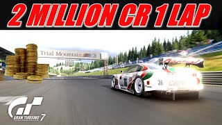 Gran Turismo 7  - Earn 2 Million Credits In 1 Lap - Full Supra GT500 Trial Mountain Gold Guide