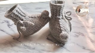 Newborn Baby Socks Knitting 0-3 Month Booties मज,जरब क बनई Beginner Friendly