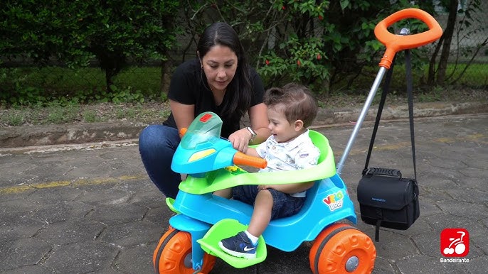 CARRINHO DE PASSEIO/PEDAL INFANTIL KEMOTOCA GATINHA COM HASTE - Brinquedo -  Kendy - Brincar faz parte