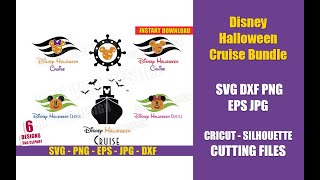Disney Halloween Cruise (SVG dxf png) Mickey Minnie Mouse Ears Vector Cut Files Silhouette Cricut