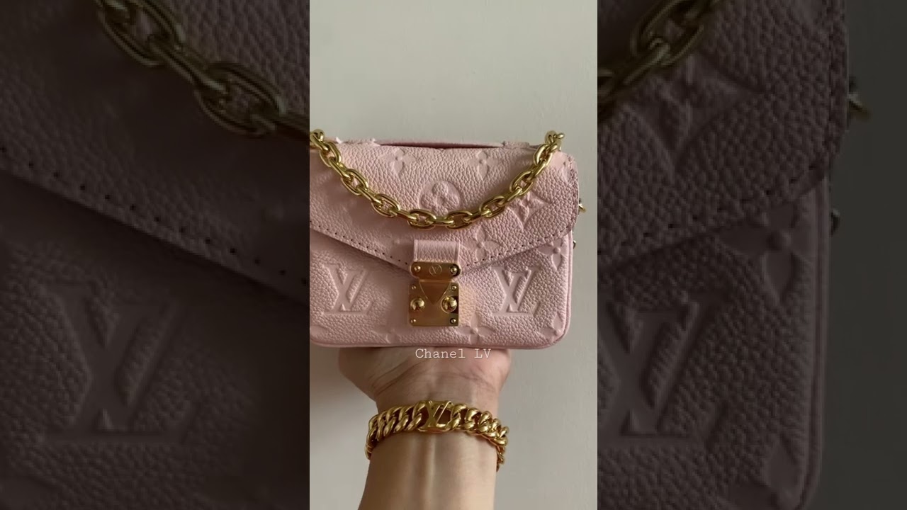 New Louis Vuitton Micro Pochette Metis in empreinte leather - LV so cute in  pink, yellow & taupe 