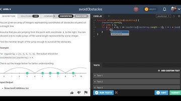 CodeFights Arcade Intro 5.4 - avoidObstacles