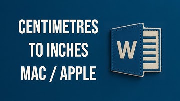 Change the units of measurement from centimetres to inches (or inches to cm) in Word for Mac