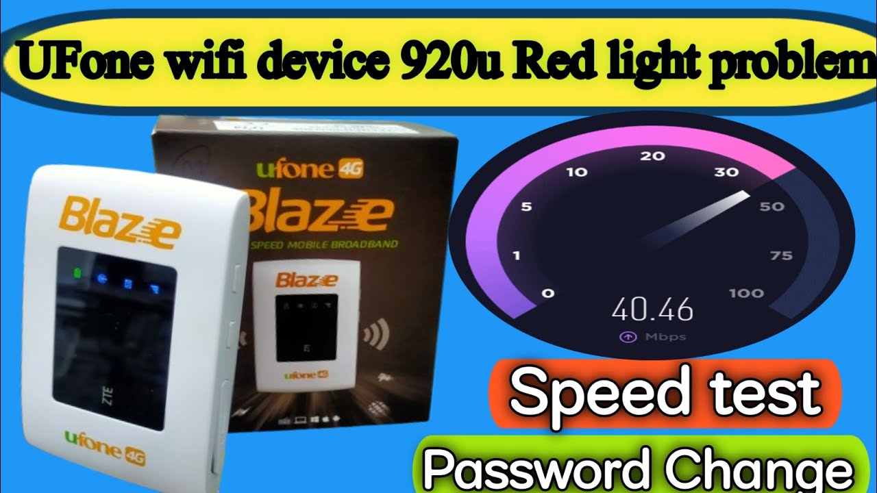 Ufone blaze 920u  Speed test l  Password change karnay ka tarika