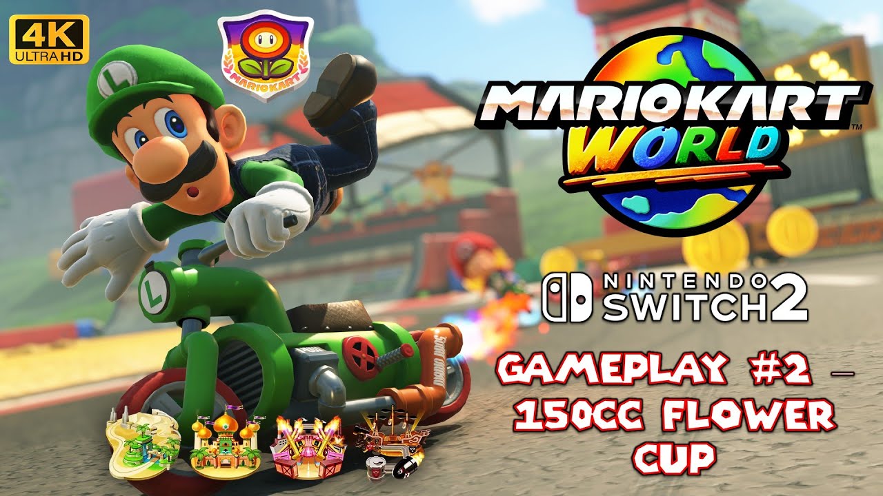 Mario Kart World (Nintendo Switch 2) Gameplay #2 – 150cc Flower