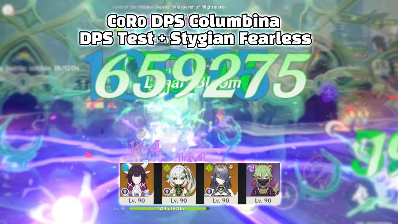 [6.3 Stygian Onslaught] C0R0 DPS Columbina DPS Test + Stygian Onslaught Fearless | Genshin Impact