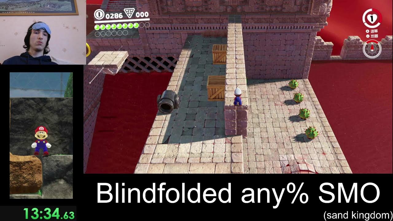 Blindfolded speedrun SMO any% (day 5) (sand kingdom)