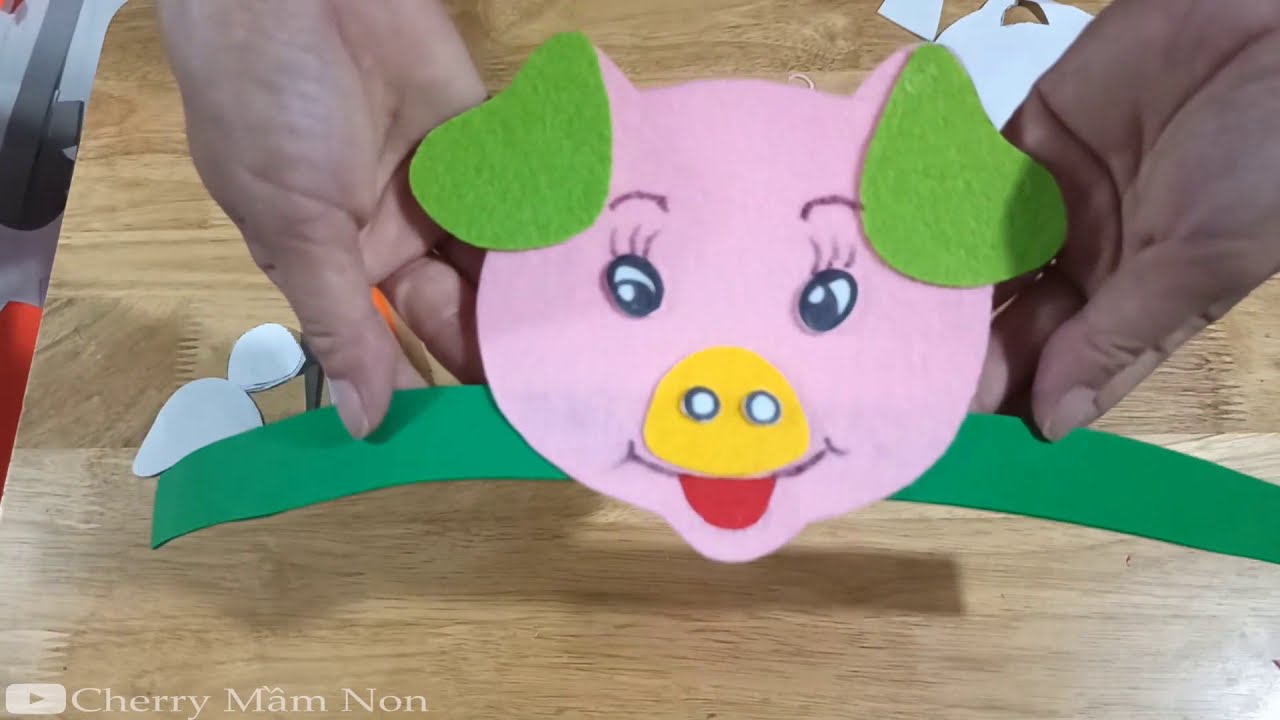 Hướng Dẫn Cách Làm Mũ Chú Lợn Siêu Dễ Thương (How To Make A Super Cute Pig  Hat)2021 | Cherry Mầm Non - Youtube
