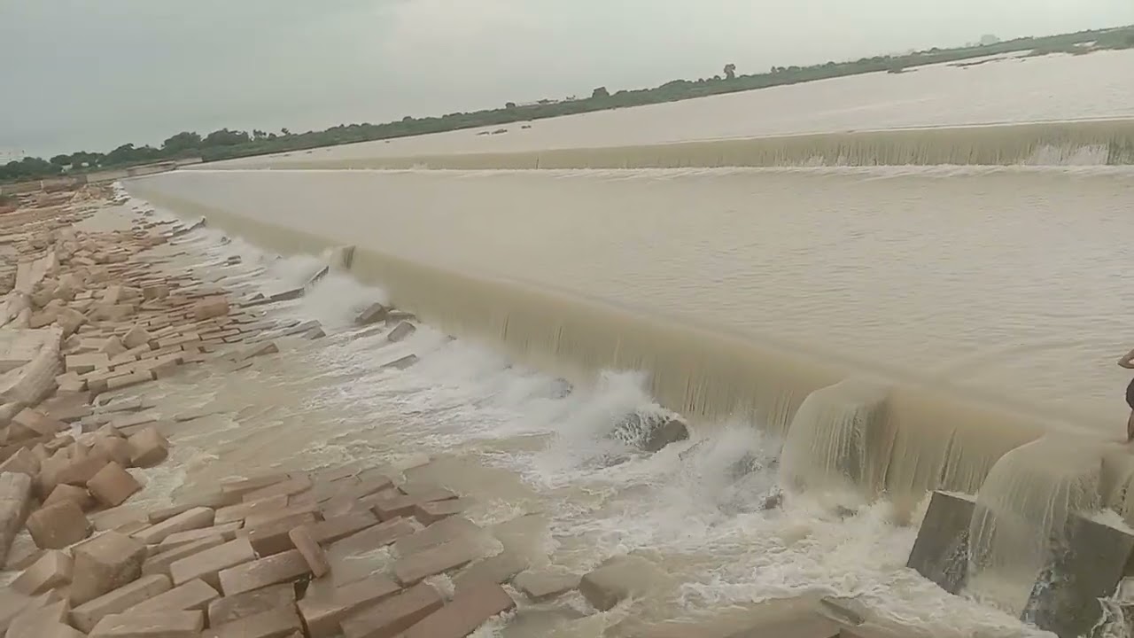 The Malir River Dam near Memon Goth is completely full.