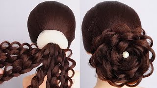 Flawless Messy Bun Hairstyle Ladies For Wedding | New Trendy Bridal Hairstyle Tutorial