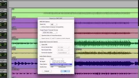 Working with Pro Tools - AAF file export from Pro Tools