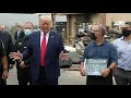 President Trump Surveys Property Affected by Recent Riots