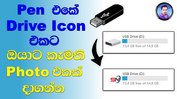 How to change the pendrive USB icon with your own image | Change Drive Icon  | Sinhala