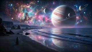 Beach on distant planet nebula | Deep Space Ambient Music for Sleep, Relaxation & Meditation