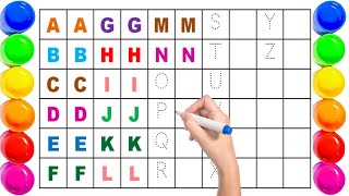 A to Z writing practice for preschoolers ❤️🖌️🎨 ! English alphabets pronunciation 🔥🔥🔥 ! ABCD 🔡🔠 🔥🖌️ !