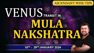 Ascendant wise tips | Venus Transit in Mula Nakshatra | 18 - 29 January 2024 | Analysis by Punneit