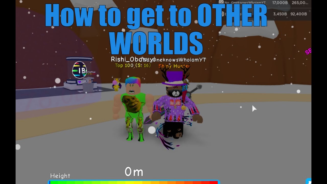 How to get to OTHER WORLDS in bubblegum simulator. Candyland, toyland, ect.