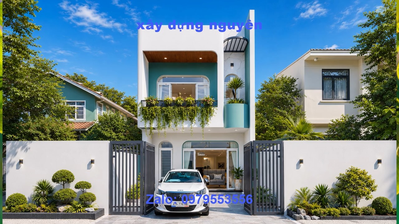 Mẫu Nhà Ống 2 Tầng Diện Tích 5x20m Thiết Kế 3 Phòng Ngủ #nha2tang
