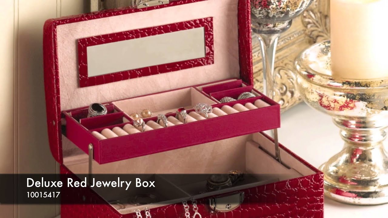 Deluxe Red Jewelry Box 10015417 YouTube
