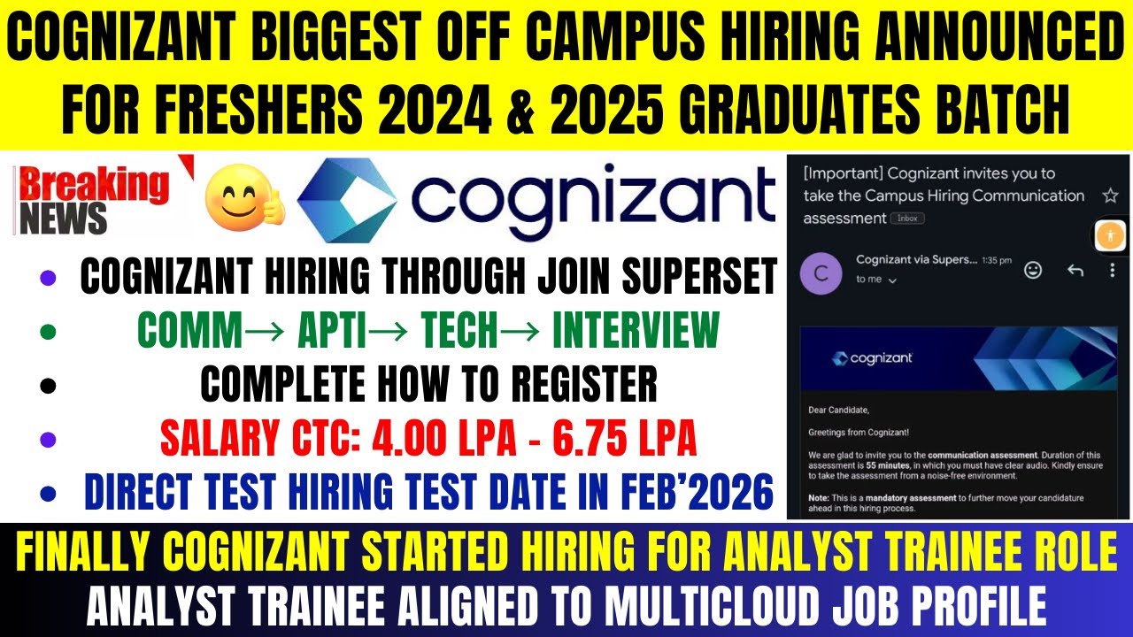 Cognizant Superset Mass Hiring 2026 | Cognizant OFF Campus Drive 2024 ...