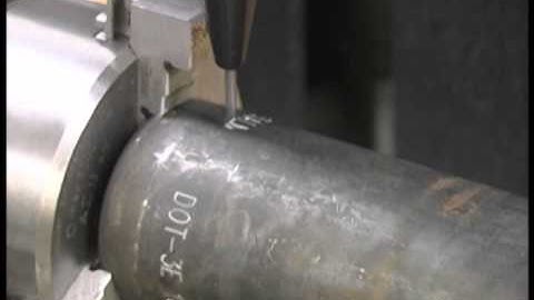 Dot Peen Pin Marking a Round Cylindrical Part - SCHMIDT