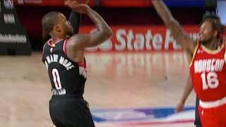 Damian Lillard Highlights vs Houston Rockets|NBA Orlando Highlights 2020|Rockets vs Portland|
