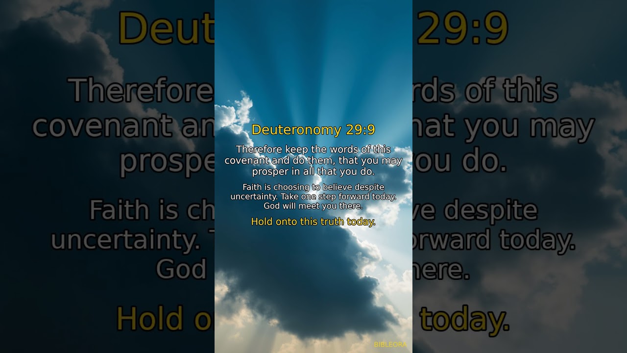 📖 HOLY BIBLE: Strengthen Your Faith | Deuteronomy 29:9 #shorts