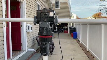 Installing the Yaesu G5500 azimuth/elevation rotator pointing at true north.