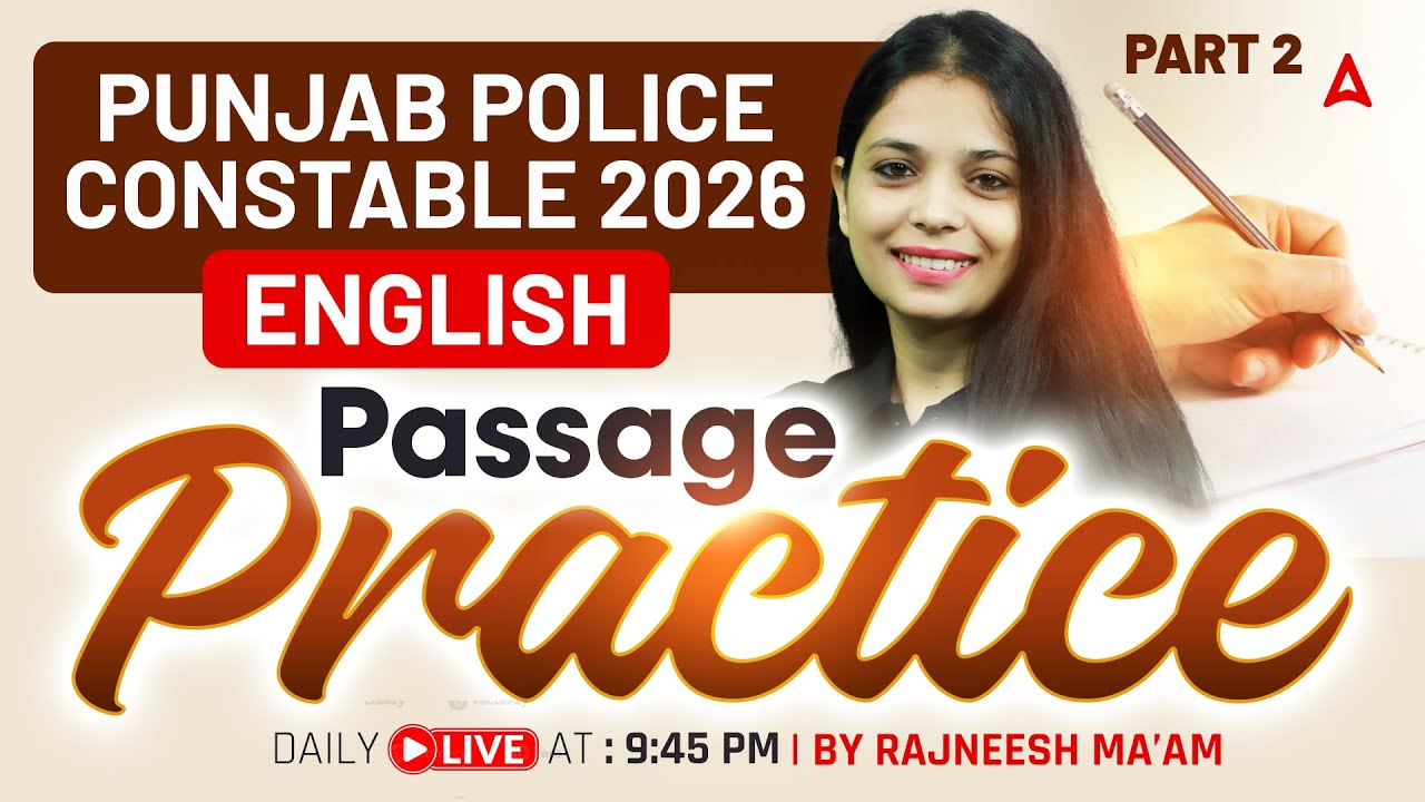 Punjab Police Constable Preparation 2026 | English Passage Pratice | Class #2 | by Rajneesh Ma'am