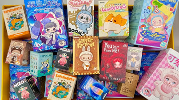 39 mins of mystery blind boxes MayMei, Labubu, Nommi, SkullPanda ASMR No Talking Satisfying Sounds