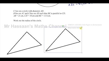 0580/21/M/J/20 (IGCSE) Paper 21 CAIE Q13 Similarity, Angles in Circles, Pythagoras Theorem