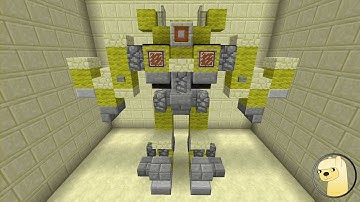 Minecraft - How To Build Transformers 1-3 Bumblebee Robot Mode!