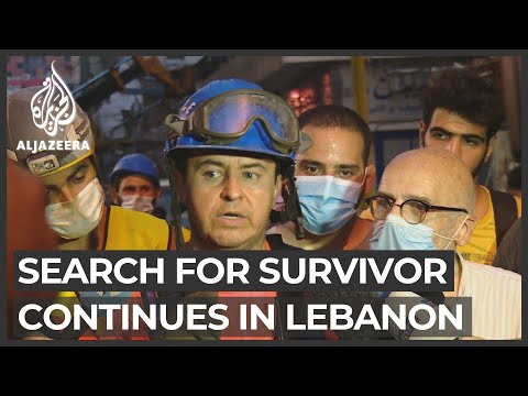 Search For Survivor Continues Under Beirut Building Rubble