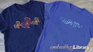 T-shirts are the most popular type of apparel to embroider on. in this
video, team from http://www.emblibrary.com will walk you through
designs, position...