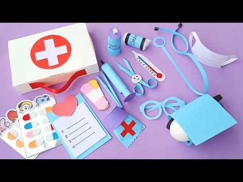 How to make paper Doctor Set / DIY doctor set with paper / Paper Toys / Paper Craft / Homemade craft