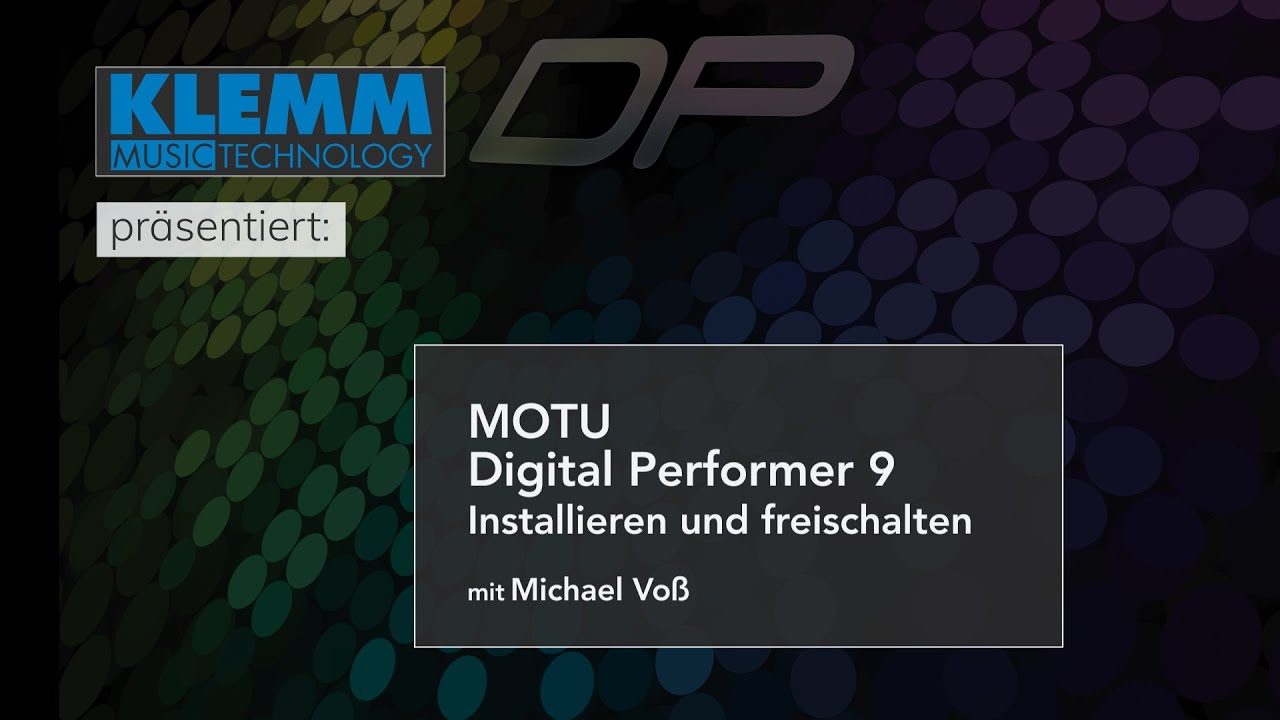 So installierst du MOTU Digital Performer 9