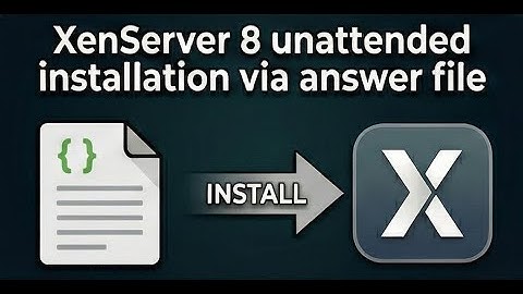 XenServer 8 unattended installation via answer file