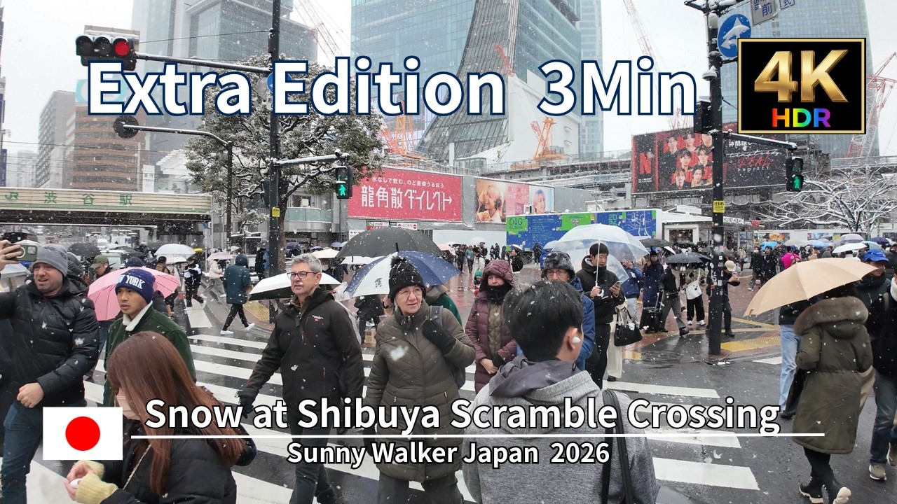 [Extra Edition] Snow at Shibuya Scramble Crossing 2026[ Tokyo Japan]