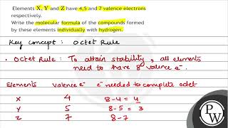 Elements \( \mathrm{X}, \mathrm{Y} \) and \( \mathrm{Z} \) have 4,5...