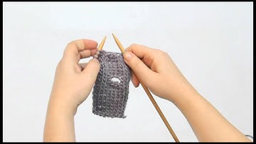 Cast off buttonhole worked over two rows