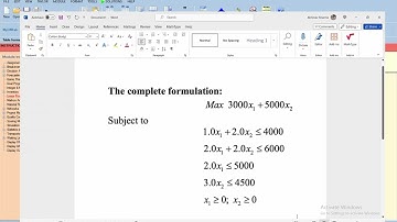 Linear Programming in QM for Windows