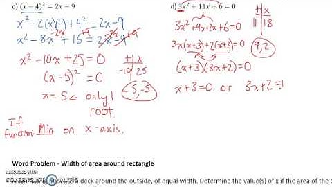 Solving Quadratic Equations (3.5)