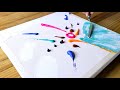 Easy acrylic painting technique  colorful abstract painting  using various tools
