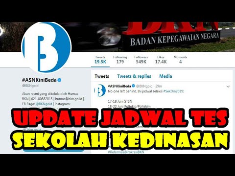 JADWAL TES SEKOLAH KEDINASAN 2019 - INFO BKN GO ID UPDATE