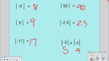 7th Grade:  3-1 Integers and Absolute Value