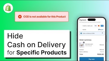 How to Hide Cash on Delivery For Specific Product