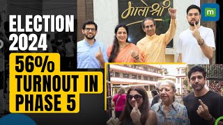 Lok Sabha Polls 2024 Phase 5 : 56 Per Cent Voting In 49 Seats | Low Voter Turnout In Maharashtra