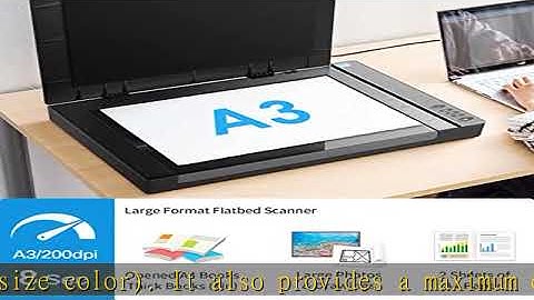 VIISAN 3120 A3 Large Format Flatbed Scanner, 1200 DPI, Scan 12" x 17" in 8 sec, Frameless, Auto-Sca