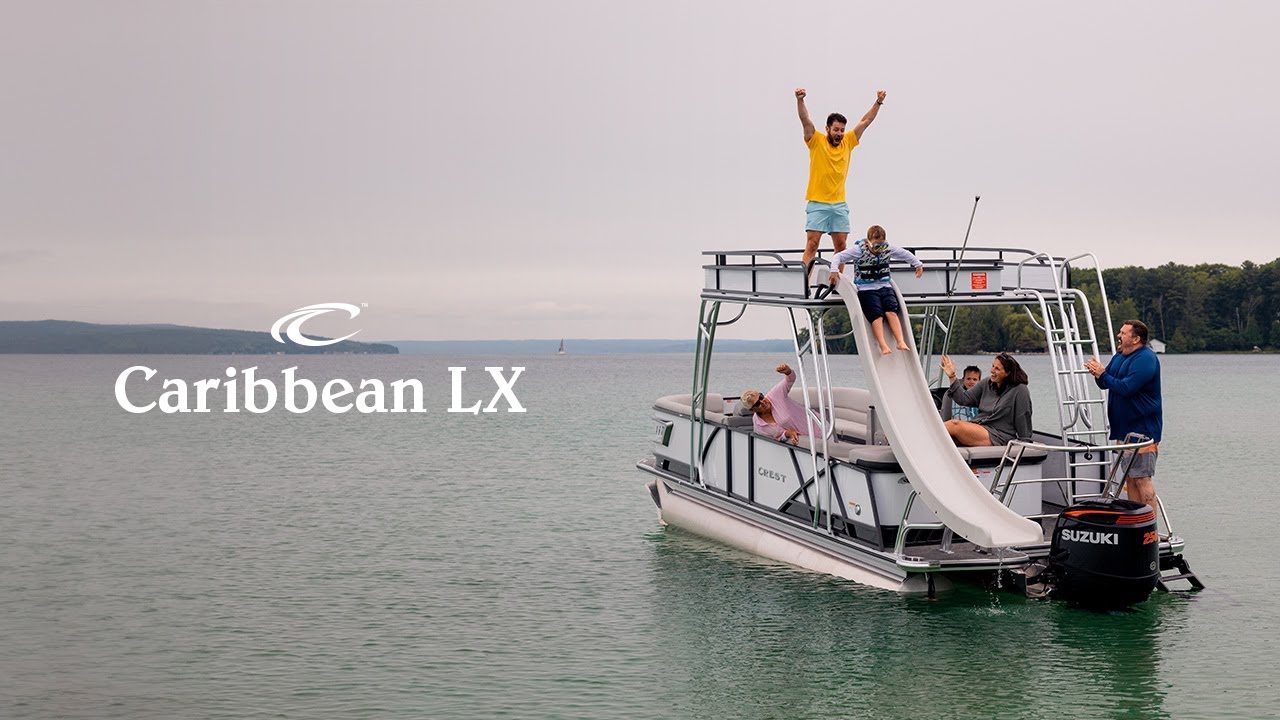 Crest Pontoon Boats 2024 Caribbean LX YouTube